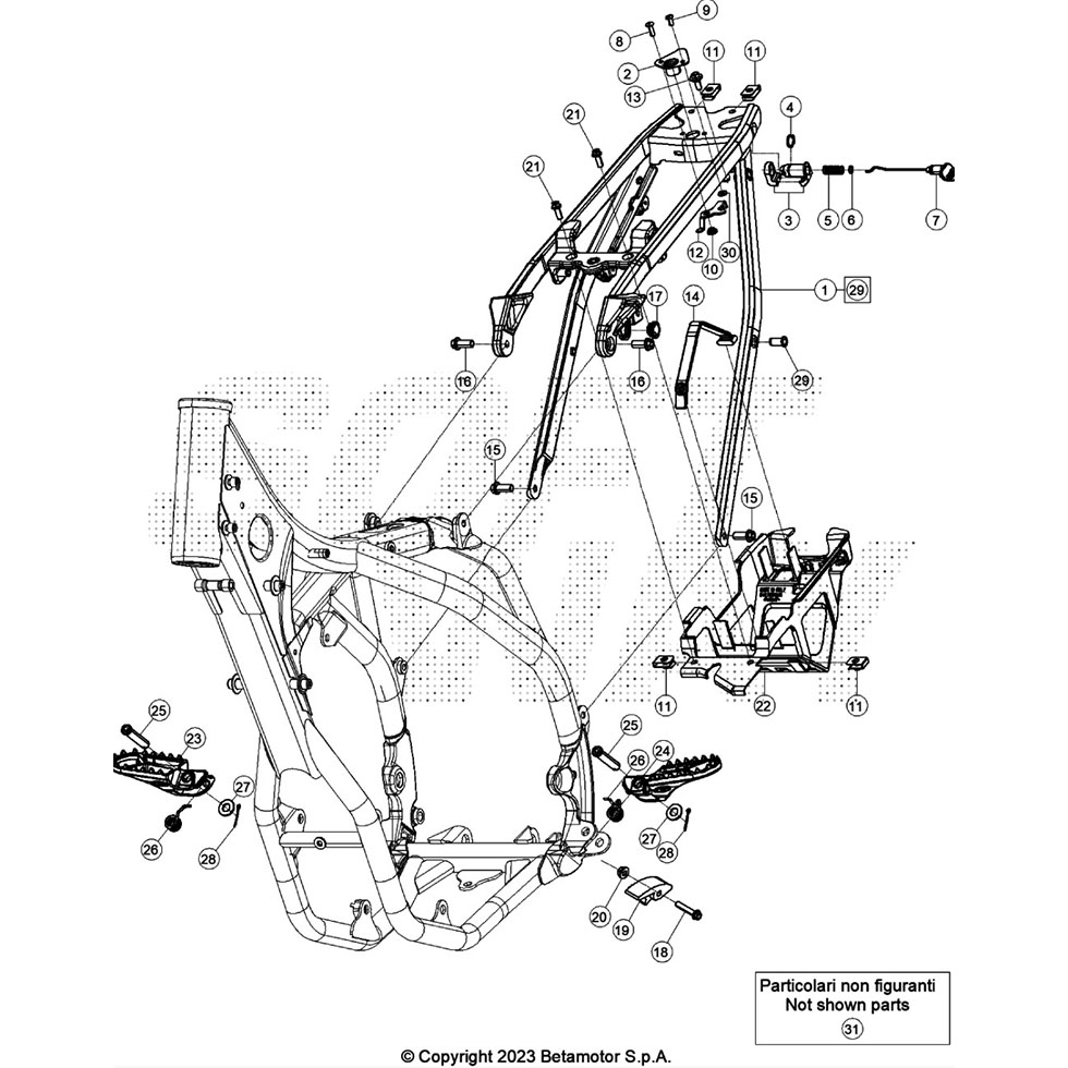 Beta RR300RC 23 Rahmen Zubehör Ersatzteile